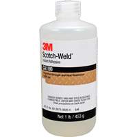 Adh&eacute;sif instantan&eacute; CA100 Scotch-Weld, Blanc cass&eacute;, Bouteille, 1 lb Cintas