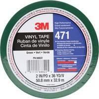 471 Vinyl Tape, 50.8 mm (2") W x 32.9 m (108') L, 5.2 mils, Green Cintas