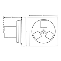 Ventilateur d'&eacute;chappement 12" s&eacute;rie panneau 1SP Cintas