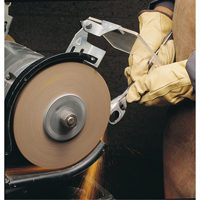 Meules d'abrasion & de polissage Scotch-brite, 6" dia. x 1" la, Arbre 1", Oxyde d'aluminium Cintas