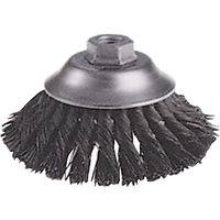 Knot Wire Cup Brushes - Flared Cup Brush, 6" Dia., 0.02" Fill, 5/8"-11 Arbor, Steel Cintas