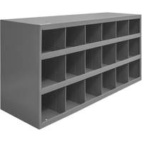 Armoires pour bacs de rangement en acier, 33-3/4" la x 12" p x 19-1/4" h, Gris Cintas