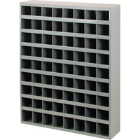 Armoires pour bacs de rangement en acier, 33-3/4" la x 8-1/2" p x 42" h, Gris Cintas