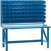 Rayonnage &agrave; persienne avec bacs, 36 bacs, 72" la x 15" p x 40" h Cintas