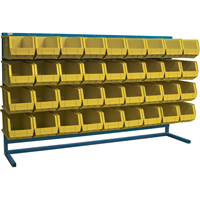 Rayonnage &agrave; persienne avec bacs, 36 bacs, 72" la x 15" p x 40" h Cintas