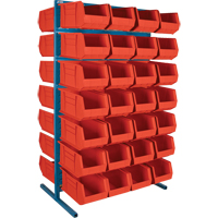 Double-Sided Stationary Bin Rack, 36" W x 24" D x 61" H, 56 Bins Cintas