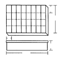 Compartment Case, Plastic, 32 Slots, 18-1/2" W x 13" D x 3" H, Grey Cintas