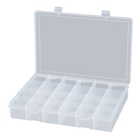 Boîtes &agrave; compartiments compactes en polypropyl&egrave;ne, 13-1/8" la x 9" p x 2-5/16" h, 24 compartiments Cintas