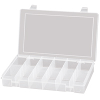 Boîtes &agrave; compartiments compactes en polypropyl&egrave;ne, 11" la x 6-3/4" p x 1-3/4" h, 12 compartiments Cintas