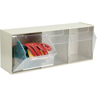 Tip-Out Bins Modular Storage System, 23-5/8" W x 7-3/4" D x 9 1/2" H, 3 Drawers Cintas