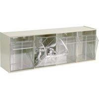 Tip-Out Bins Modular Storage System, 23-5/8" W x 6-5/8" D x 8-1/8" H, 4 Drawers Cintas