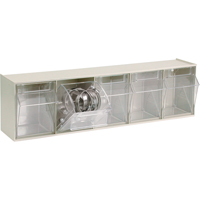 Tip-Out Bins Modular Storage System, 23-5/8" W x 5-1/4" D x 6-1/2" H, 5 Drawers Cintas