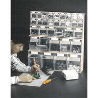 Tip-Out Bins Modular Storage System, 23-5/8" W x 2-1/2" D x 3-1/8" H, 9 Drawers Cintas