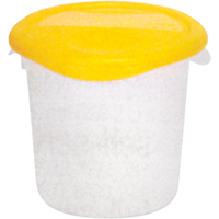 Round Storage Containers, 7-4/5" H x 8-1/2" D, 3.79 L Capacity, Clear Cintas