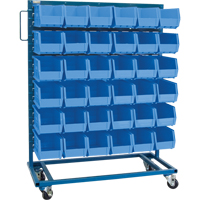 Support mobile pour bacs &agrave; un c&ocirc;t&eacute;, &agrave; un c&ocirc;t&eacute;, 36 bacs, 36" la x 16" p x 46-1/2" h Cintas