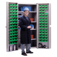 Deep-Door Combination Cabinet, 38" W x 24" D x 72" H, 4 Shelves Cintas
