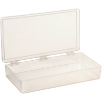 K-Resin Compartment Box, Plastic, 4" W x 8" D x 1-3/16" H, Transparent Cintas