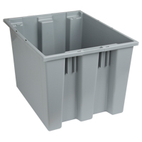 Stack & Nest Totes, 13" x 19.5" x 15.5", Grey Cintas