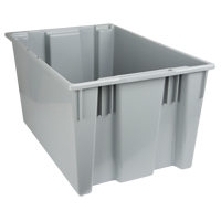 Stack & Nest Totes, 15" x 29.5" x 19.5", Grey Cintas