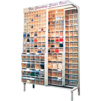 Free Standing Slider System, 48" W x 18" D x 77" H, 56 Bins Cintas