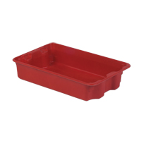 Contenants Stack-N-Nest de Plexton, 14,8" la x 24,3" p x 5,1" h, Rouge Cintas