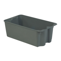 Contenants Stack-N-Nest de Plexton, 16,9" la x 30,6" p x 11,1" h, Gris Cintas