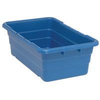 Bacs empilables en crois&eacute;, 16" la x  p x 8,5" h, Bleu Cintas