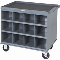 Heavy-Duty 2-Sided Mobile Carts/Work Stations, 1000 lbs. Capacity, 34" x W, 32" x H, 24" D, All-Welded Cintas