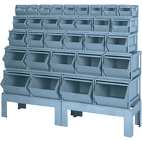 Pre-Engineered Bin Combinations, 1000 lbs. Cap., 68" W x 19-1/2" D x 55 1/4" H, Blue Cintas