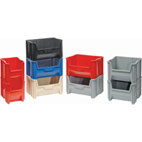 Contenants &agrave; empiler g&eacute;ants, 16,5" la x 17,5" p x 12,5" h, Gris Cintas