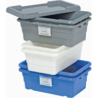 Bacs empilables en crois&eacute;, 11" la x 17,25" p x 12" h, Blanc Cintas
