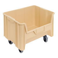 Bac g&eacute;ant mobile empilable, 12-7/16" ha x 19-7/8" la x 15-1/4" p, Capacit&eacute; de 250 lb, Ivoire Cintas