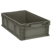 Contenant pliable et empilable, 15" la x 24" p x 7,5" h, Gris Cintas