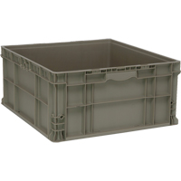 Contenant empilable, 22,5" la x 22,5" p x 11" h, Gris Cintas