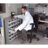 KPC-HD Heavy-Duty Parts Cabinet, Galvanized Steel, 30 Drawers, 34-3/5" x 15-7/10" x 34-3/5", Grey Cintas