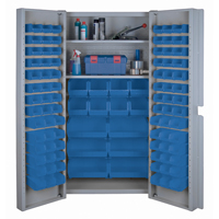 Deep Door Combination Cabinets, 38" W x 24" D x 72" H, Grey Cintas