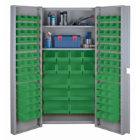 Deep Door Combination Cabinets, 38" W x 24" D x 72" H, Grey Cintas