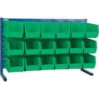 Rayonnage &agrave; persienne avec bacs, 18 bacs, 36" la x 8-1/4" p x 22" h Cintas