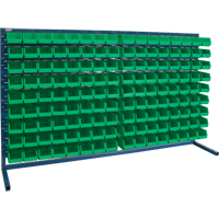 Rayonnage &agrave; persienne avec bacs, 144 bacs, 72" la x 15" p x 40" h Cintas