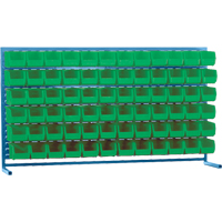 Rayonnage &agrave; persienne avec bacs, 72 bacs, 72" la x 15" p x 40" h Cintas