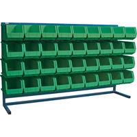 Rayonnage &agrave; persienne avec bacs, 36 bacs, 72" la x 15" p x 40" h Cintas