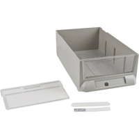 Tiroir de rechange pour armoires de pi&egrave;ces KPC-200, Plastique, 5-3/8" la x 9-13/16" p, 3-3/10" h, Gris Cintas