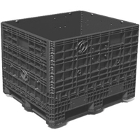 Conteneurs repliables &agrave; usage moyen Bulkpak, 48" lo x 40" la x 34" h, Noir Cintas