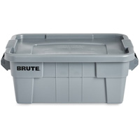 Bac de stockage Brute avec couvercle, 27,88” p x 16,5” la x 10,7" h, Capacit&eacute; 112 lb, Gris Cintas
