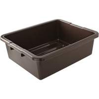 Undivided Bus/Utility Box, 7" H x 21.5" D x 17" L, Plastic, Brown Cintas