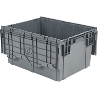 Contenants de distribution Flipak en plastique poly&eacute;thyl&egrave;ne (PE), 39" x 14" x 13", Gris Cintas