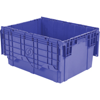 Contenants de distribution Flipak en plastique poly&eacute;thyl&egrave;ne (PE), 27,9" x 20,9" x 15,2", Bleu Cintas
