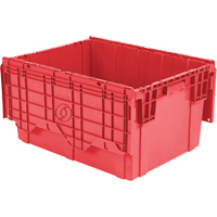 Contenants de distribution Flipak en plastique poly&eacute;thyl&egrave;ne (PE), 27,9" x 20,9" x 15,2", Rouge Cintas