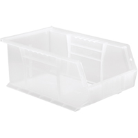 Bac transparent ultra empilable & suspendable, 8-1/4" la, 6" h x 13-5/8" p, Transparent Cintas