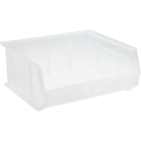 Bac transparent ultra empilable & suspendable, 16-1/2" la, 7" h x 14-3/4" p, Transparent Cintas
